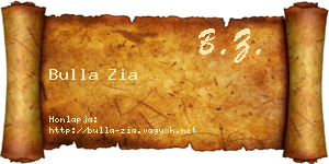 Bulla Zia névjegykártya